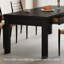 86.61" Black Rectangular Solid Wood Dining Table