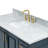 49'' Single Bathroom Vanity with Carrara Marble Top-93359297