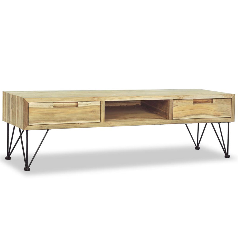 Meuble télé 47,2 po x 13,8 po x 13,8 po Teck massif