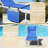 Folding Lounge Chair With Side Table, 5-position, Face Hole, Breathable Mesh, 264lbs Capacity, Outdoor Beach Use-1196355272