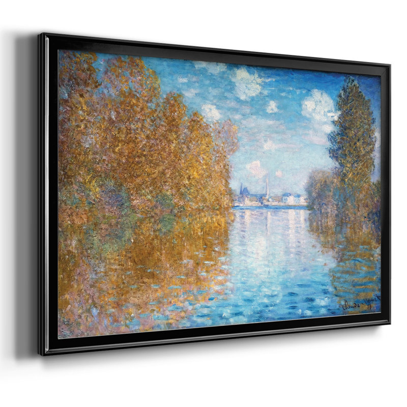 "Autumn Effect At Argenteuil", 1873, reproduction d'art sur toile, H 18 po x l 26 po x P 1,5 po, Noir