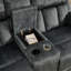 Grand canapé-lit inclinable manuel de 74,8 po avec console centrale, porte-gobelets et pochette de rangement (ensemble de 2)-1131687452