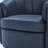 Modern Geniue Leather Swivel Barrel Chair-1219027508