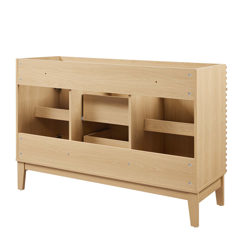 Render Oak 48" Mid-Century Modern Double Bathroom Vanity Cabinet
