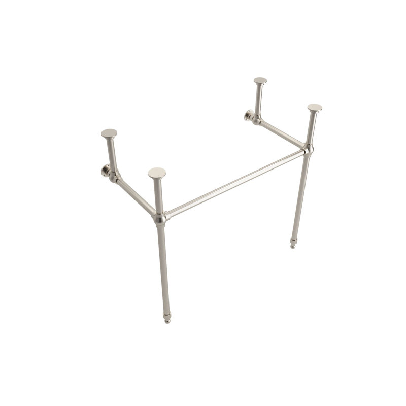 Ensemble de pieds de console en métal, Nickel satiné