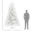 Arbre de Noël de 9 pi de haut, 2132 pointes de branches, ouverture automatique, base en acier, blanc, crée un bureau à la maison joyeux pour les vacances, arbre ignifuge avec fonction ouverte