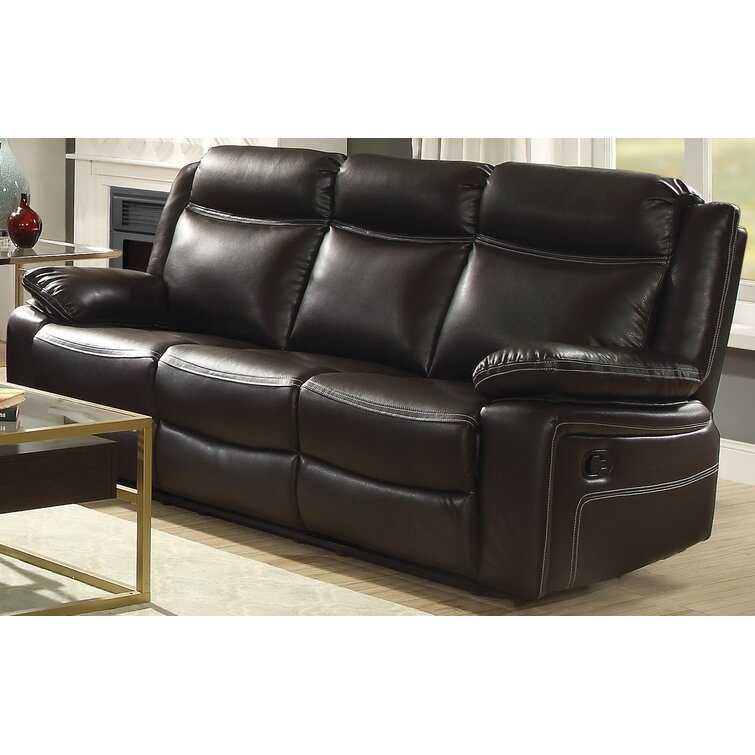 Red Barrel Studio® Henslee 84.5'' Faux Leather Reclining Sofa 