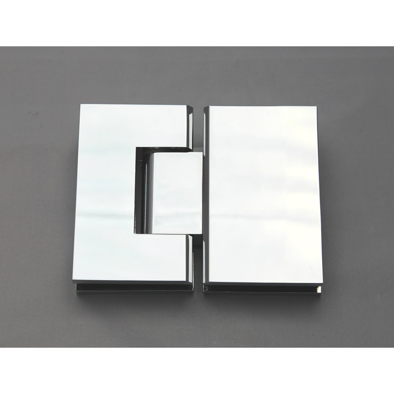 60" W x 78" H Pivot Frameless Shower Door, Polished Brass