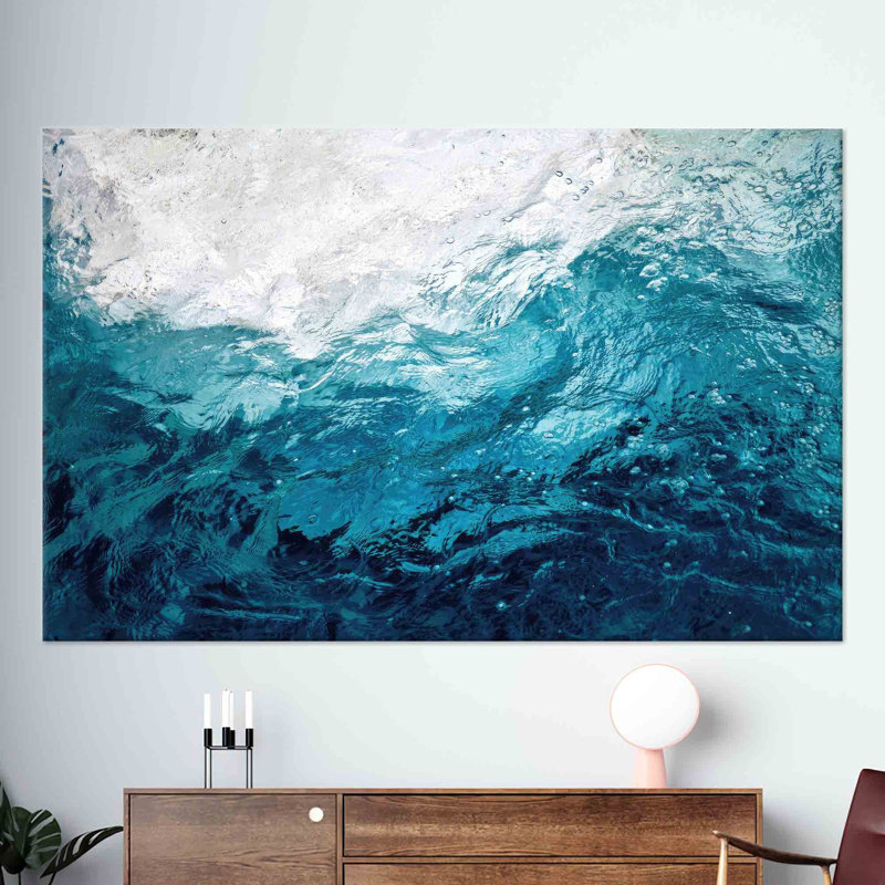 Personalized Ocean Water Art Canvas In Tones Ideal For Christmas Decor And Abstract Home Decor - Perfect Gift For Teachers