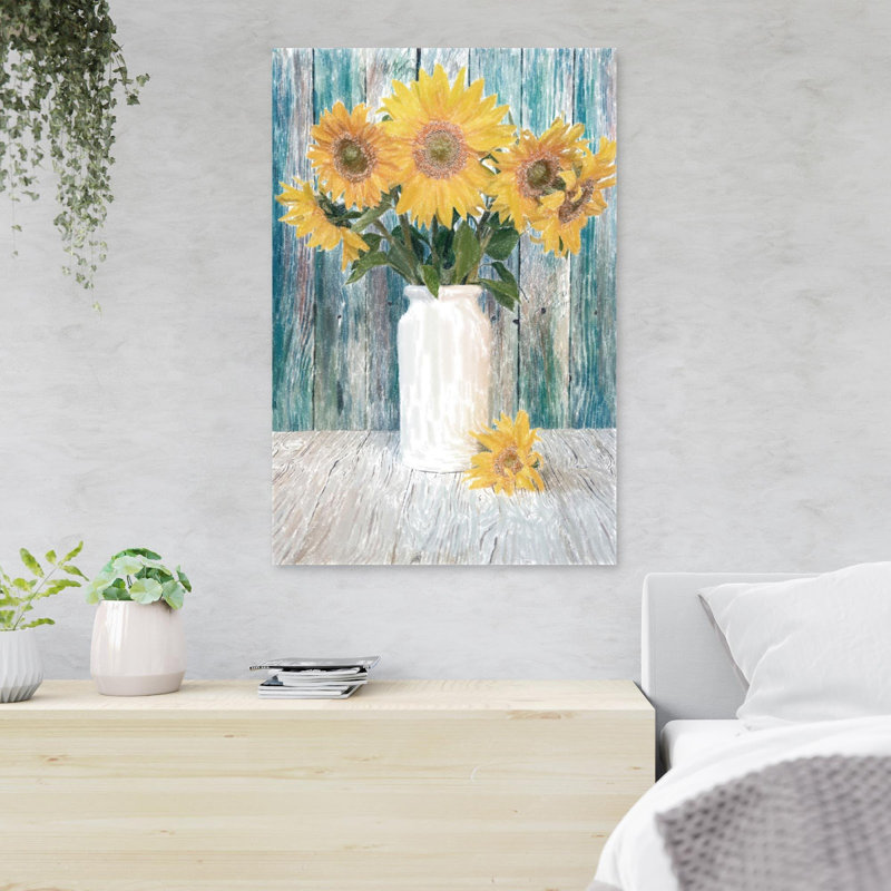 Céramique Vase Rectangle, impression sur toile tendue, H 20 po x l 16 po