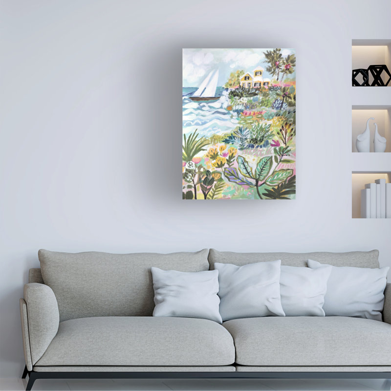 Impressionism Island Cove sur impression sur toile, H 19 po x l 14 po x P 2 po