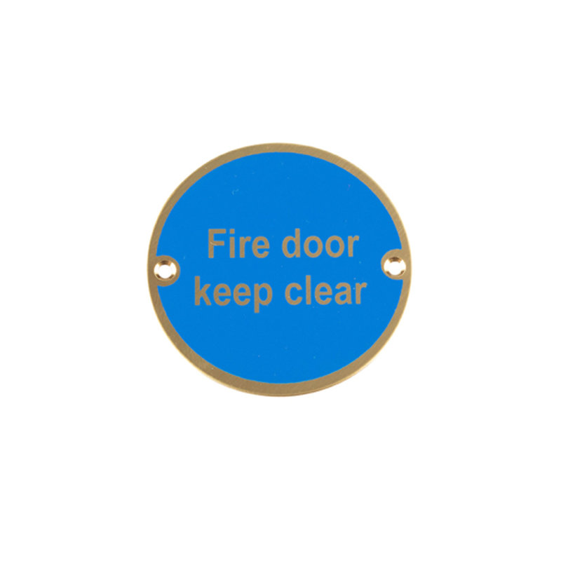 Dia SAA F.D.K.C Sign, Polished Brass