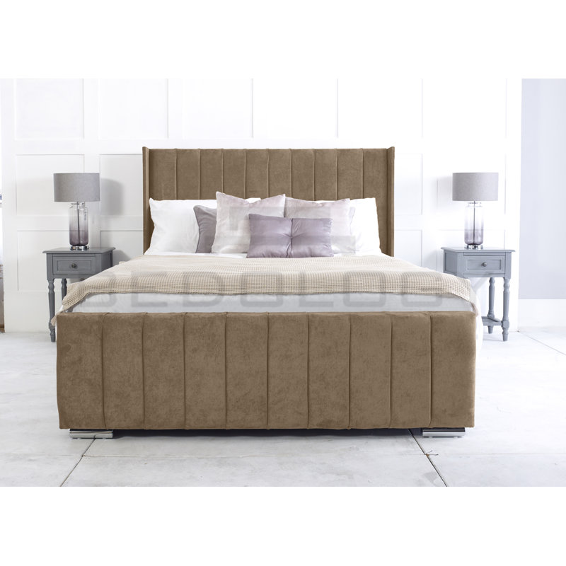 Anhat Upholstered Storage Bed, Superking (180 x 200 cm), Mocha