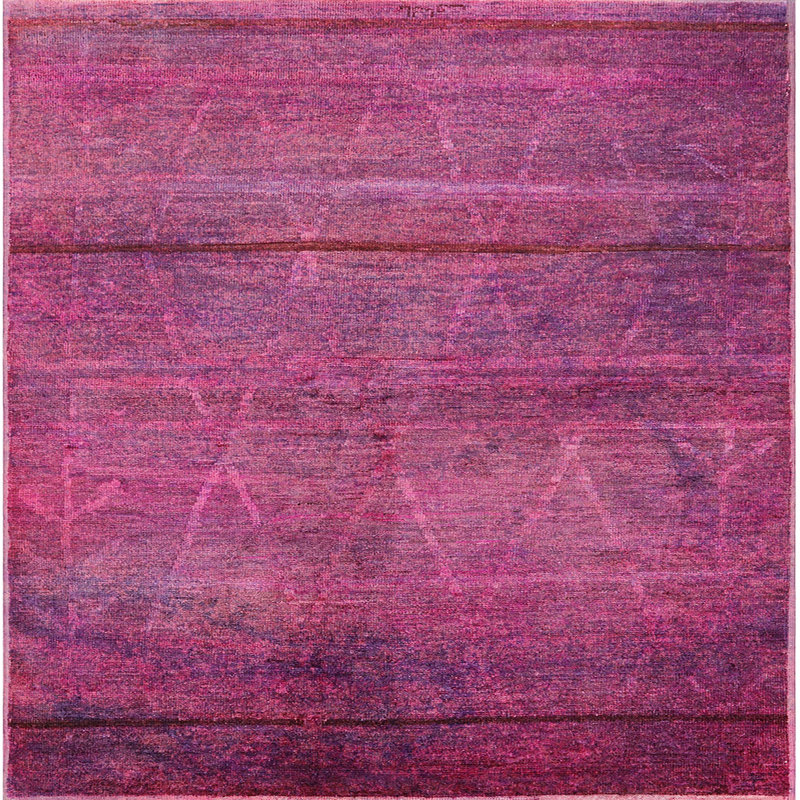 Tapis marocain tissé à la machine Alsexander, Carré 8 pi