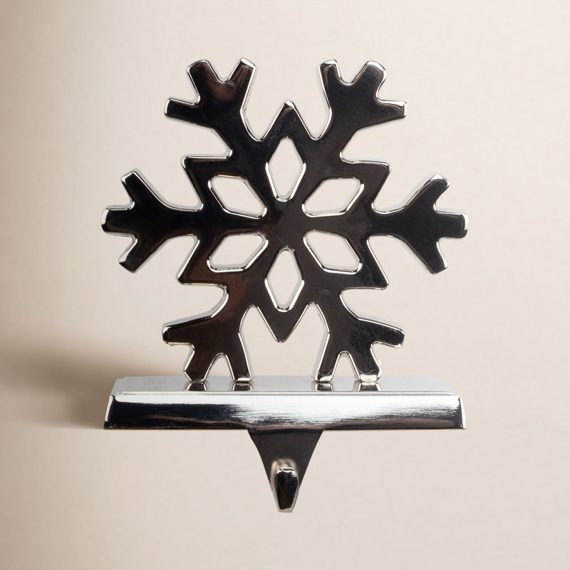 Snowflake Metal Christmas Stocking Holder - 5"