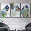 «Monstera IV», ensemble de 3 reproductions sur toiles-97708606-97708599