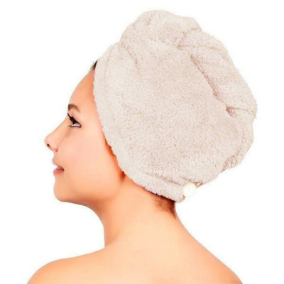 Women's Twist Hair Towel Wrap With Button, 4 Pack Set, 2 Pack Set ,Super Absorbent, Quick Dry