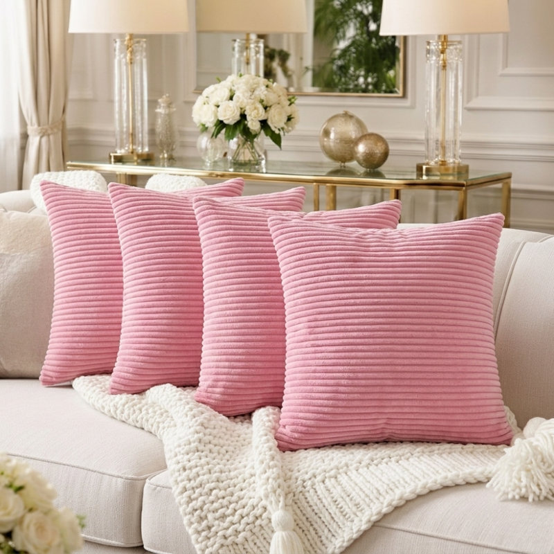 Nasuh Square Cushion Cover, Purple