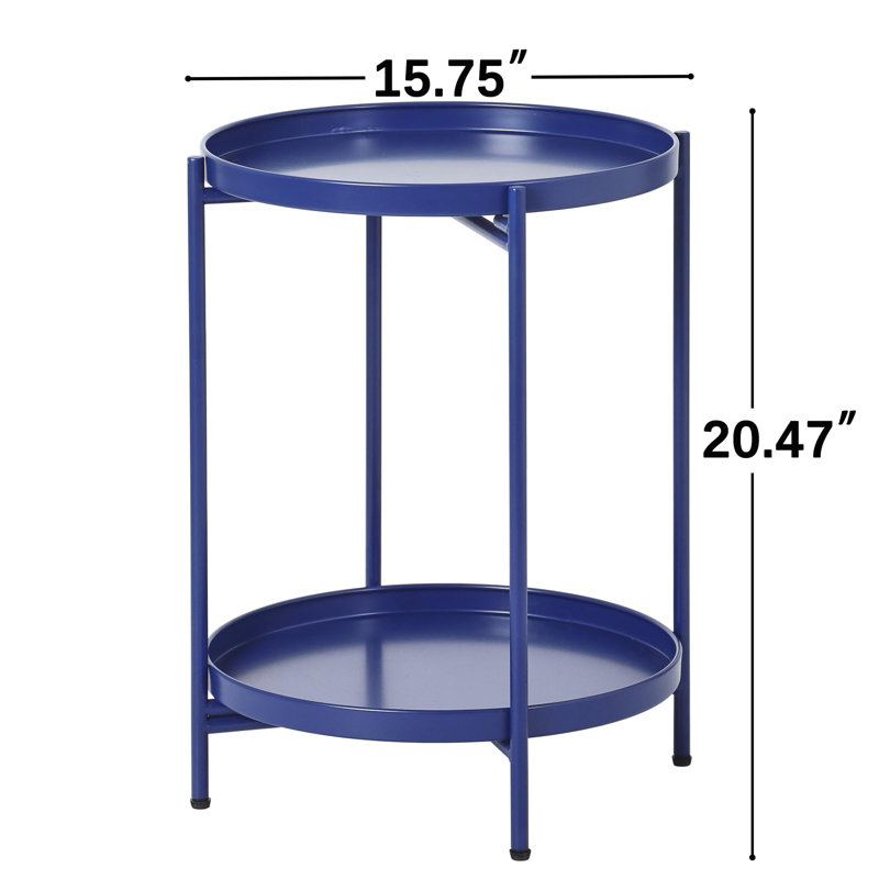 Table de bout ronde à 2 niveaux, Marine