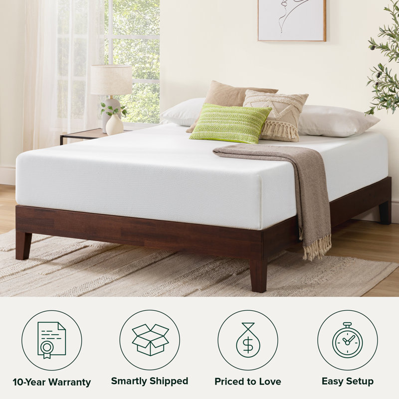 10" Plush Memory Foam Mattress - Sleep by Wayfair™, Queen, 10"