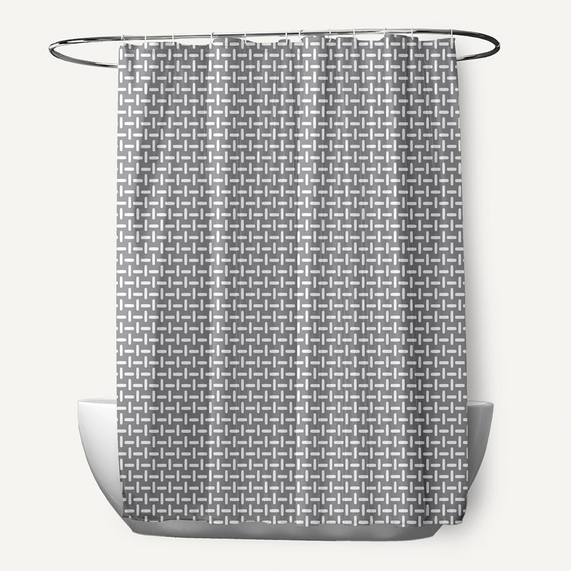 Floral Shower Curtain, Classic Gray