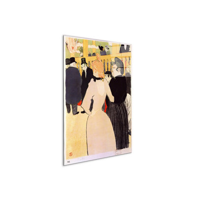 At the cabaret, la Goulue and her sister By Toulouse-Lautrec 80cm H X 60cm W CrystalArt Material Acrylic Glass Effect, Frameless Panel Lightweight Ready to Hang
