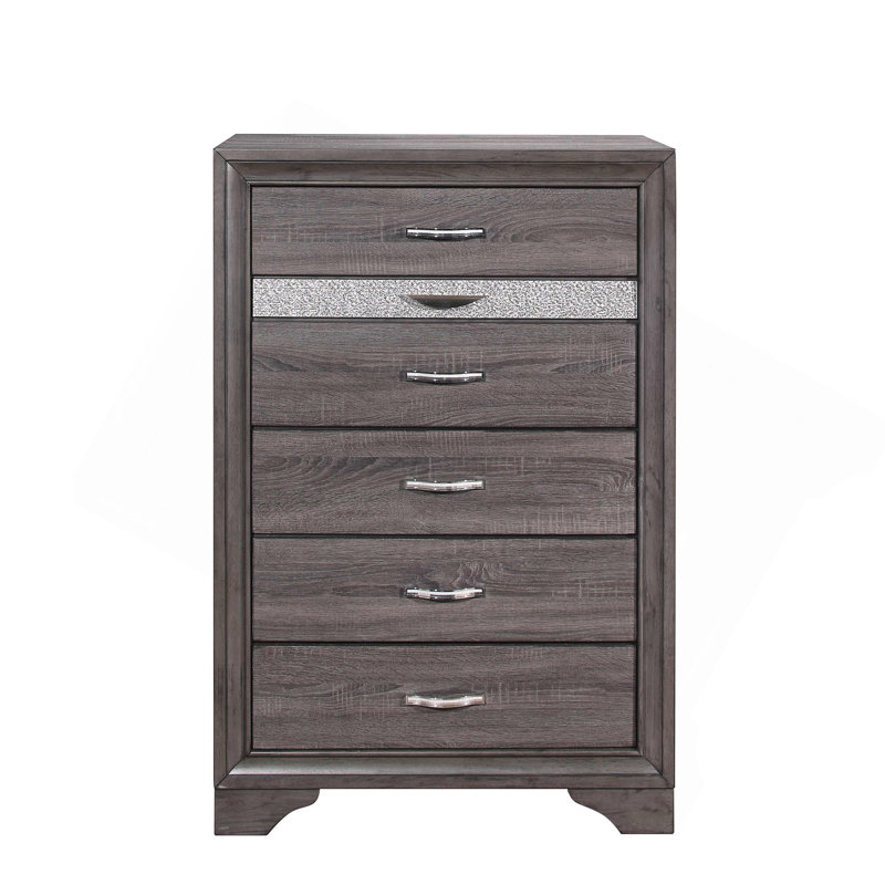 Commode gris étincelant