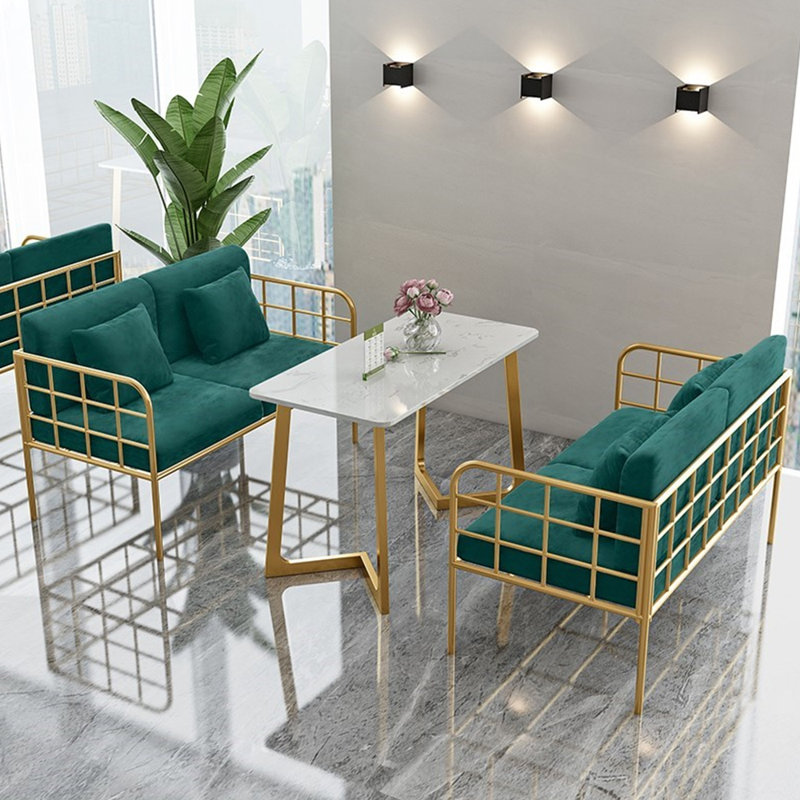 Banc rembourré en mélange de polyester Light Luxury, Vert