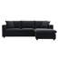 Canapé modulaire en L avec canapé convertible en tissu 4 places-121367205