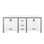 Meuble-lavabo double avec comptoir en quartz