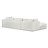 Marcel 122" Fabric Sectional Sofa with 80" Chase in Bright Ash-93657088-93657089