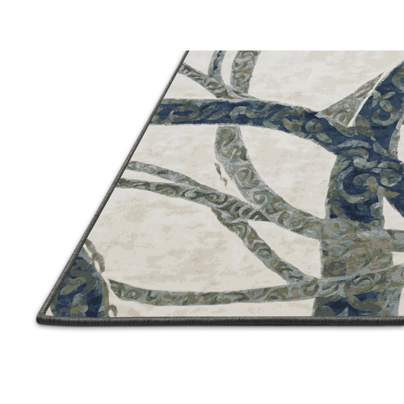 Tapis gris soyeux et moelleux, Rectangle de 5 pi x 8 pi