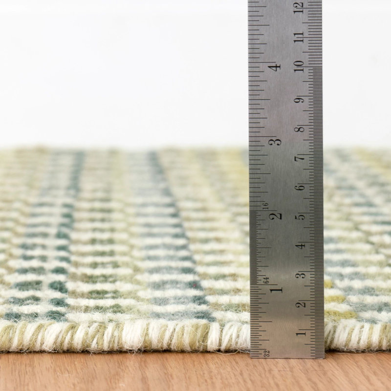 Poppy Geometric Area Rug, Rectangle 2' x 3', Moss/Ivory/Green
