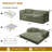 63" Compression Convertible Sleeper Futon Sofa Bed, 4-in-1 Corduroy Upholstered Floor Couch with 2 Pillows, No Assembly Required-790714045