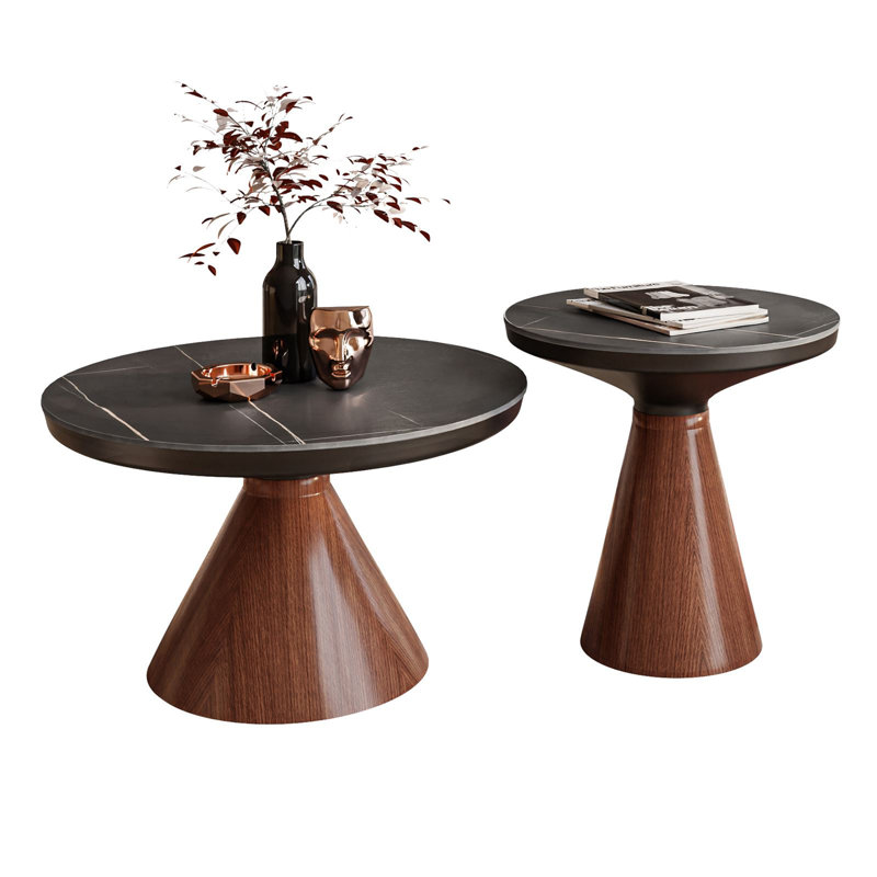 Dallastown Pedestal Coffee Table, Black