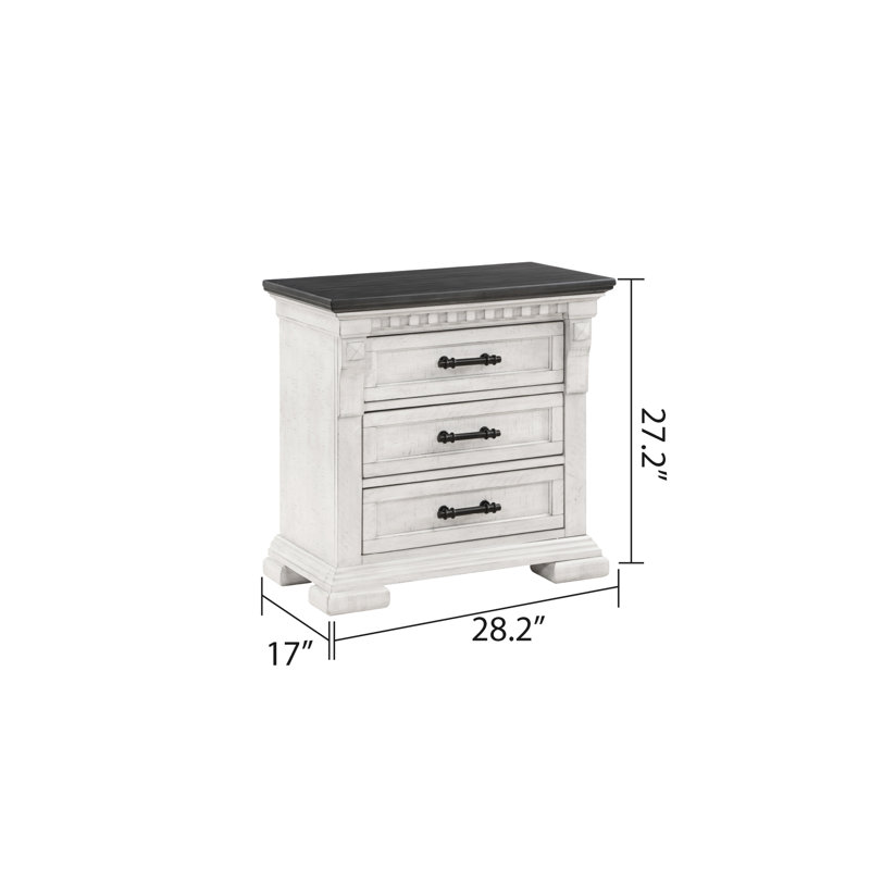 Table de chevet 3 Antique White