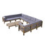 Ensemble de conversation modulaire d'extérieur 12 pièces avec coussin-1956247189