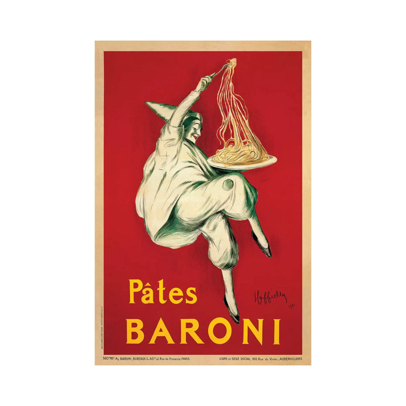 Pates Baroni, 1921 by Leonetto Cappiello - Wrapped Canvas Print, 101.6 cm H x 66.04 cm W x 1.91 cm D
