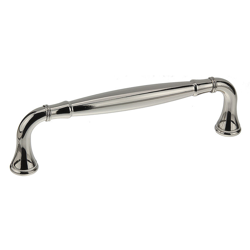 Poignée barre 7 9/16 po en métal, Nickel poli, 6 3/10"
