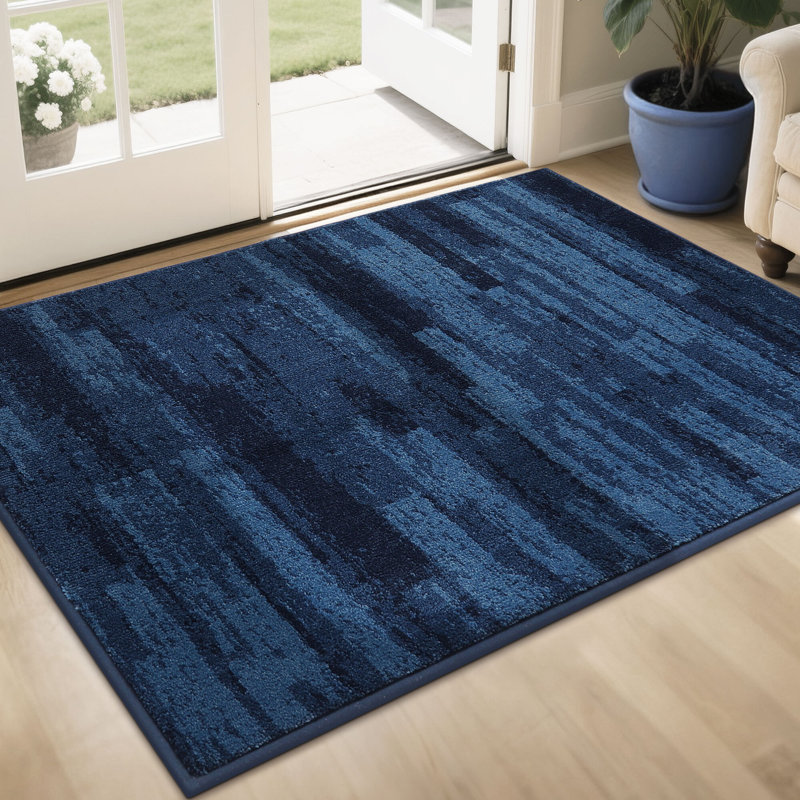 Non-Slip Indoor Doormat, Blue, 81.3cm W x 121.9cm L