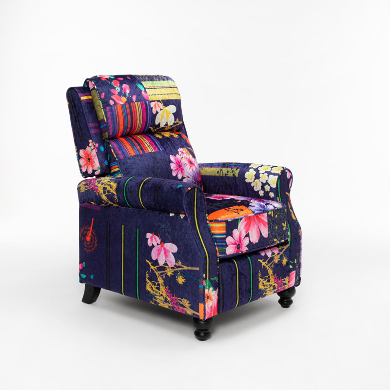 Mary Rowena Manual Recliner, Purple