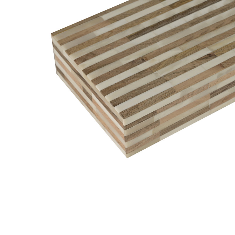 Boîtes décoratives en bois et os Lacey