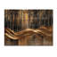 «Golden Arashi Yama Bamboo River III», art mural en bois de bambou - sur bois de pin naturel-861657163