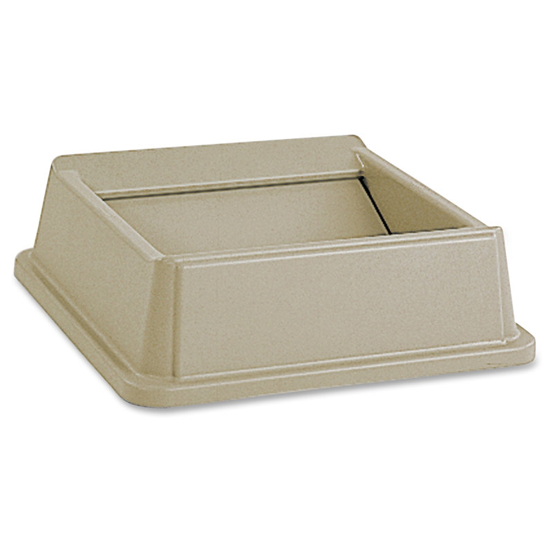 Couvercle supérieur à balançoire carrée intouchable, Beige