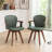 Karez 21.2" W Faux Leather Swivel Modern Dining Chair-301842003