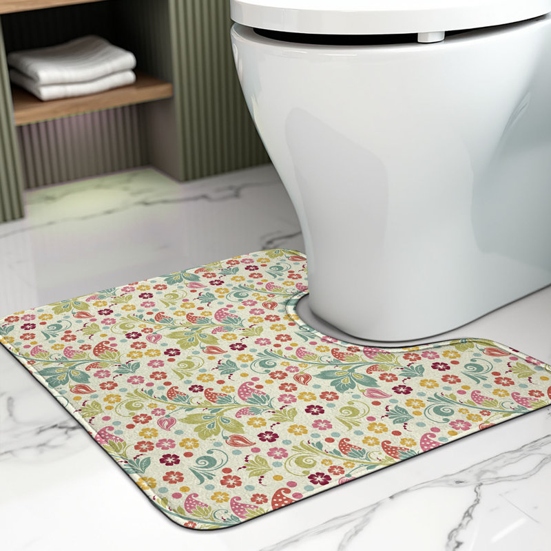 Multicolore tapis de salle de bain floral U