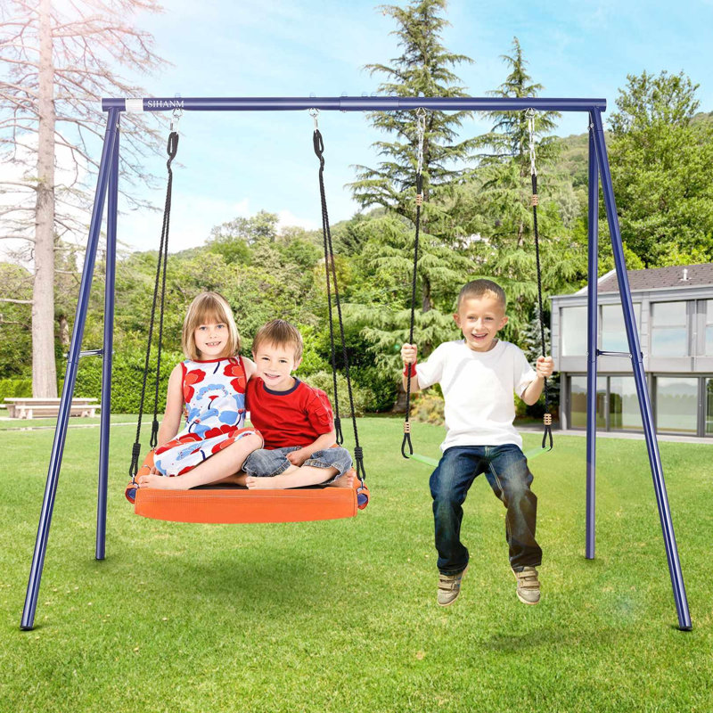 Heavy Duty Swing Set with 2 Seat, 440lbs Capacity