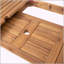 Table de salle à manger d'extérieur extensible en bois d'acacia