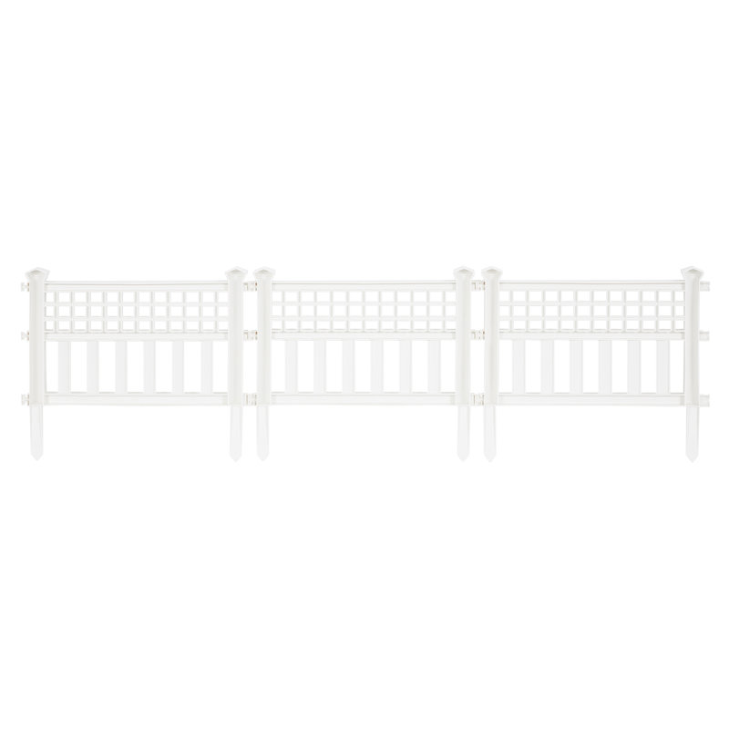 20.5'' H x 24'' W White Plastic Fencing with 36 Panel(s) Included
