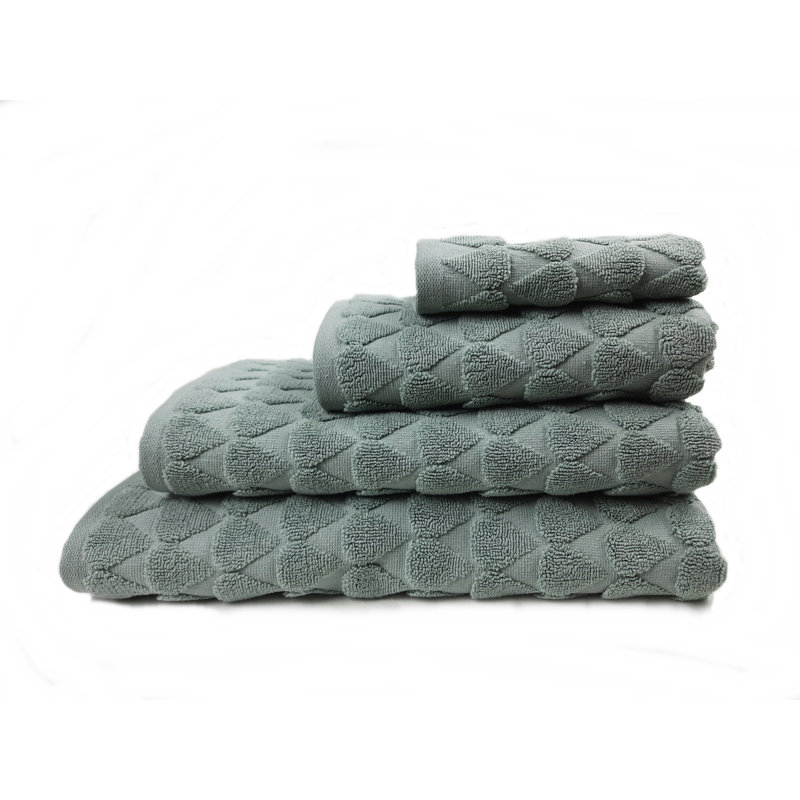100% Cotton Plush Jacquard Bath Sheet, Jadeite